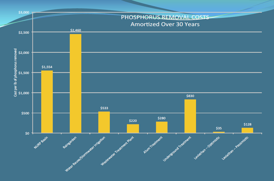 A graph of Phosphorus removal cost amoritized over 30 yearsPicture